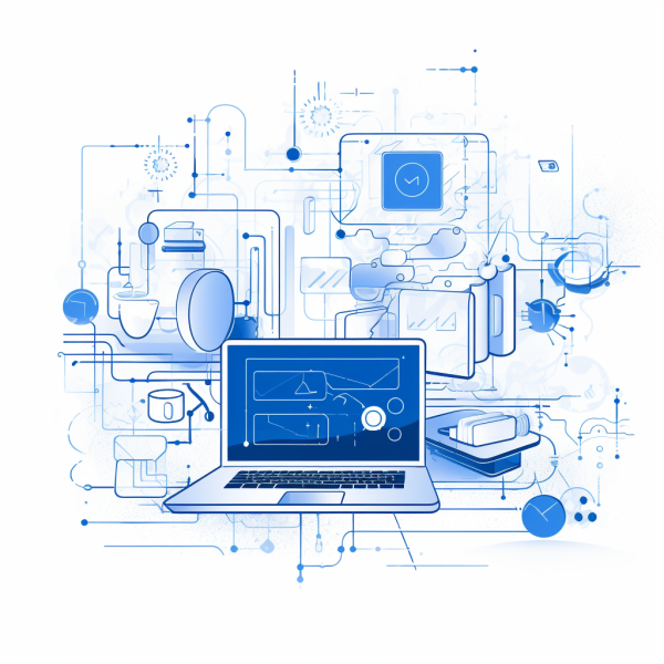 Axxessio Sketch Of Productivity With Technology In Dark Blue _06594c8a-56f4-4aac-a4c75fd0e1f4652 0